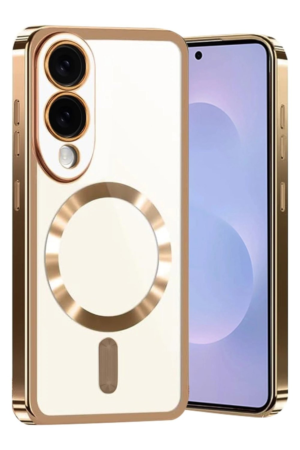 Mey İthalat®  Samsung Galaxy S25 Edge Kross Magneticsafe Kapak - Çöl Titanyum