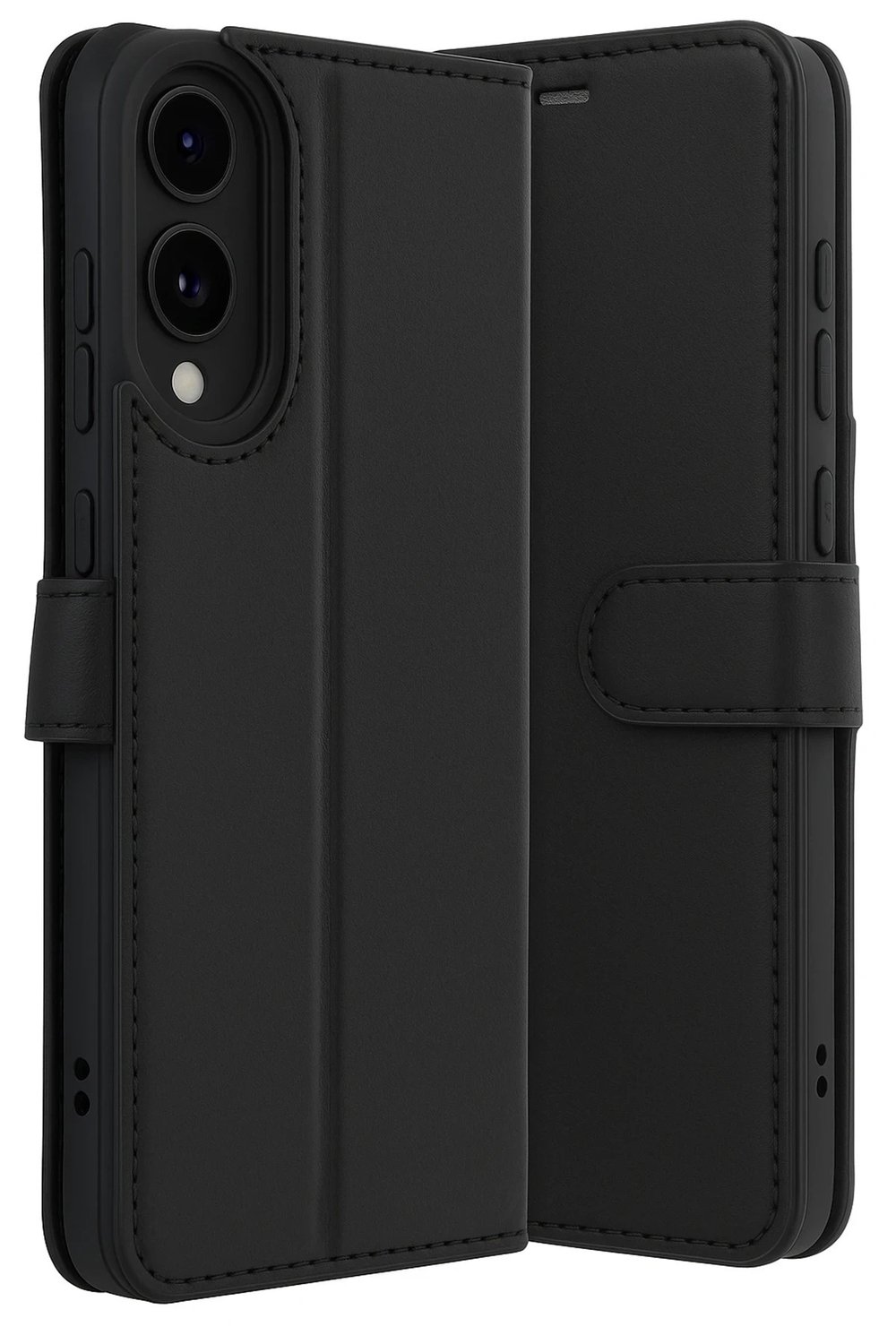 Mey İthalat®  Samsung Galaxy S25 Edge Trend S Plus Kapaklı Kılıf - Siyah