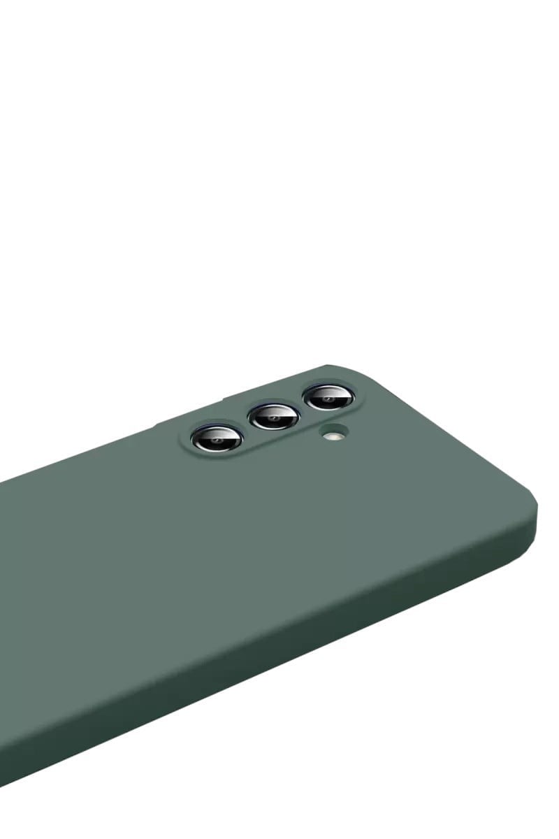 Mey İthalat®  Samsung Galaxy S25 FE Nano içi Kadife Silikon - Koyu Yeşil