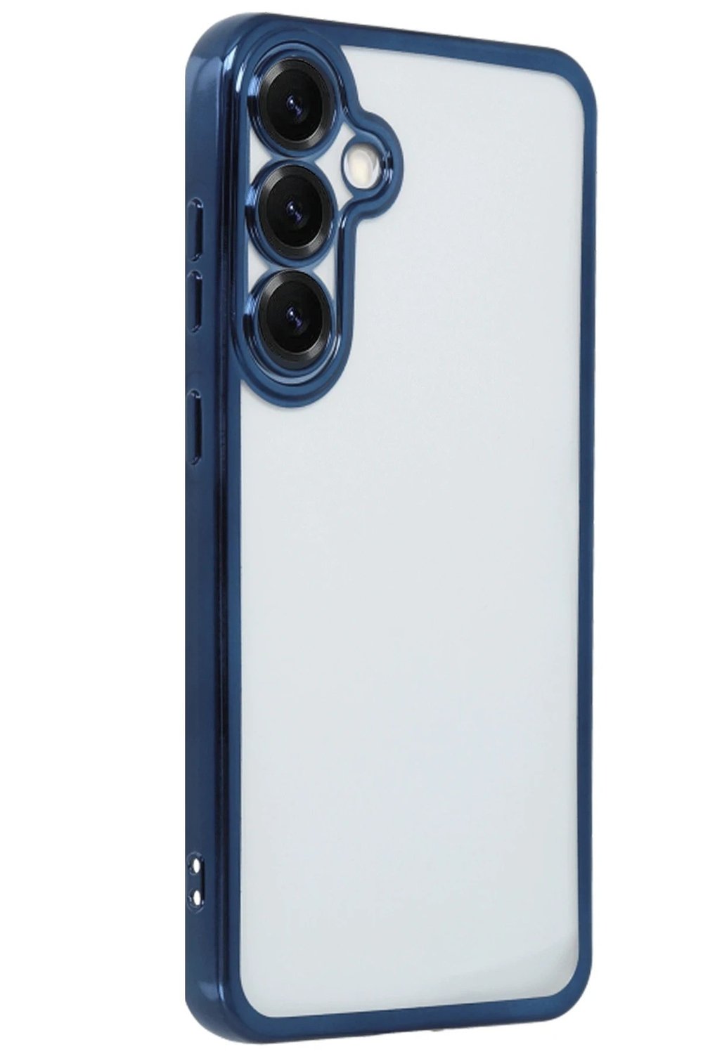 Mey İthalat®  Samsung Galaxy S25 Kılıf  Lensli Silikon - Lacivert