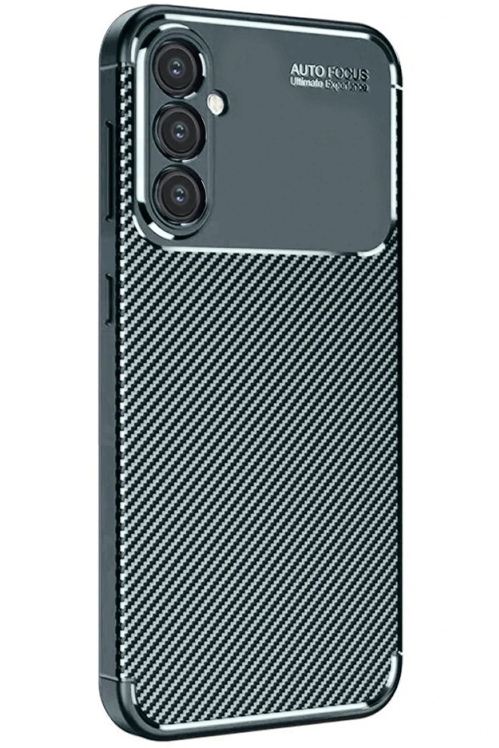 Mey İthalat®  Samsung Galaxy S25 Plus Kılıf Auto Focus Karbon Kapak - Koyu Yeşil