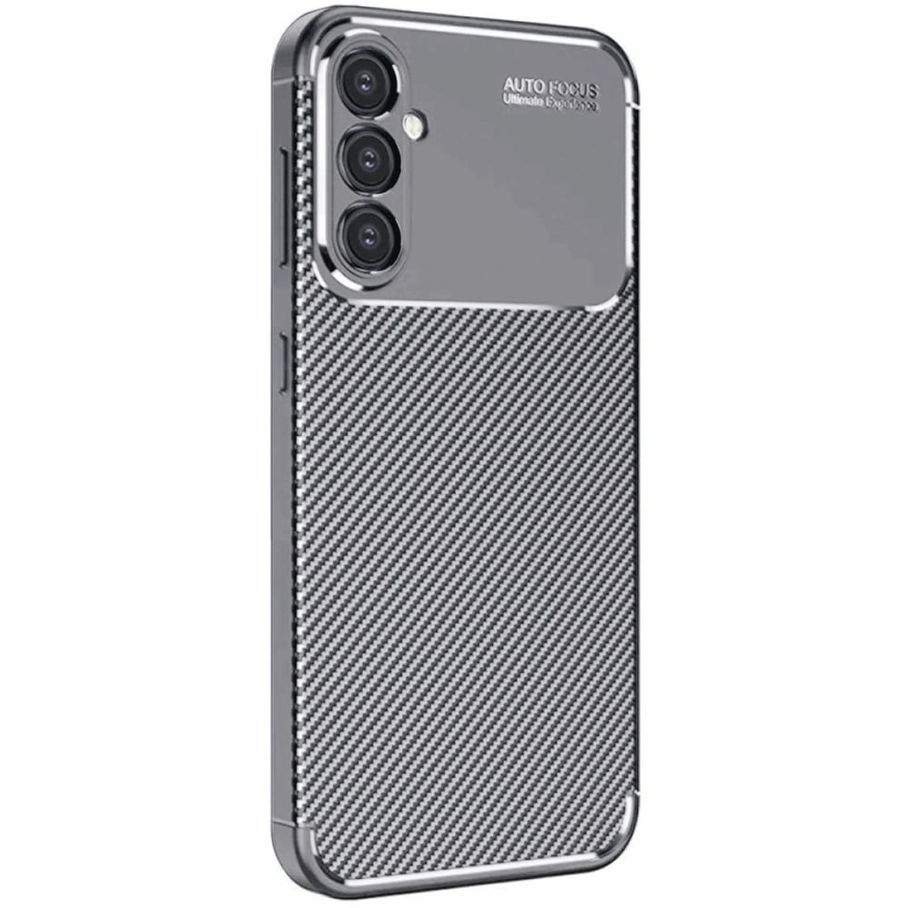 Mey İthalat®  Samsung Galaxy S25 Plus Kılıf Auto Focus Karbon Kapak - Gri