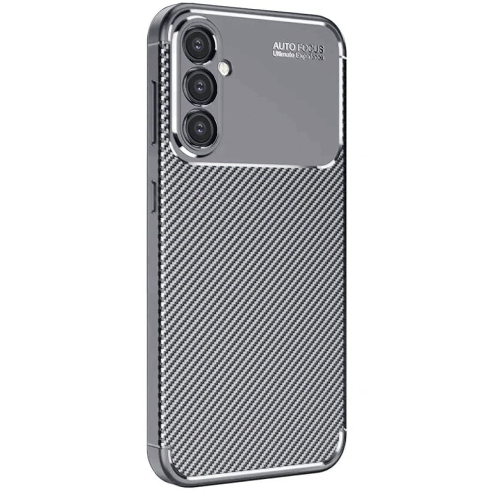 Mey İthalat®  Samsung Galaxy S25 Plus Kılıf Auto Focus Karbon Kapak - Gri