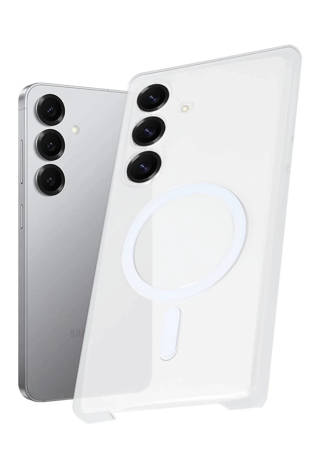 Mey İthalat®  Samsung Galaxy S25 Plus Kılıf PC Zara Magsafe Şeffaf Kılıf - Şeffaf