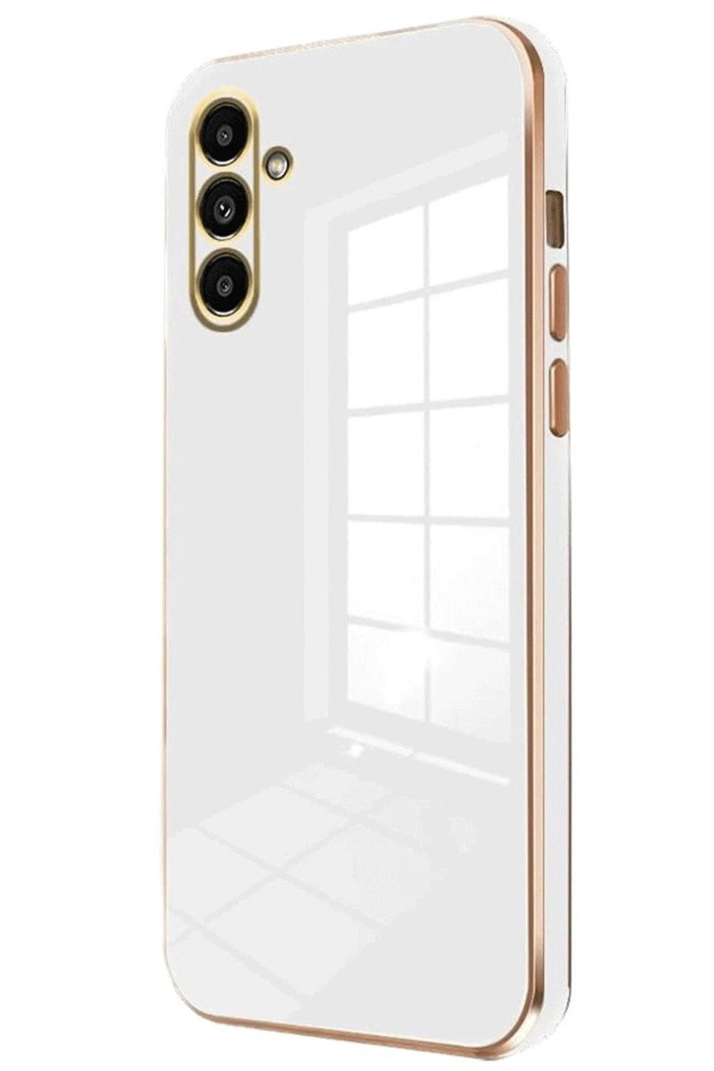 Mey İthalat®  Samsung Galaxy S25 Plus Kılıf Volet Silikon - Beyaz