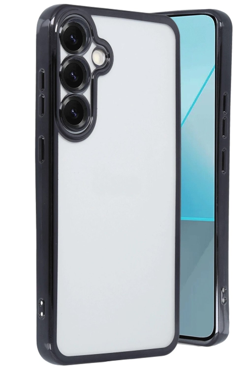 Mey İthalat®  Samsung Galaxy S25 Plus Kılıf  Lensli Silikon - Siyah