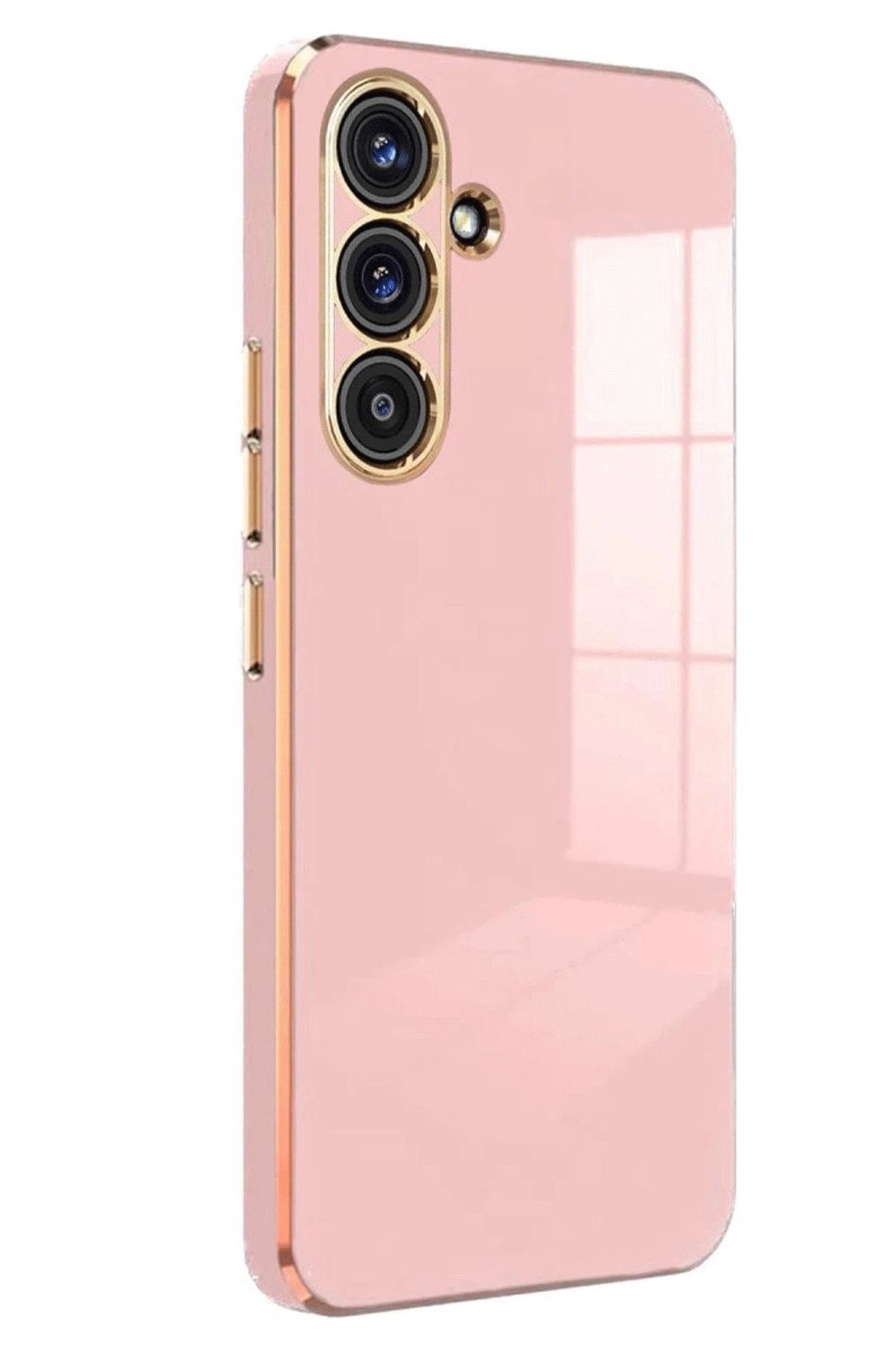 Mey İthalat®  Samsung Galaxy S25 Plus Kılıf Volet Silikon - Pembe
