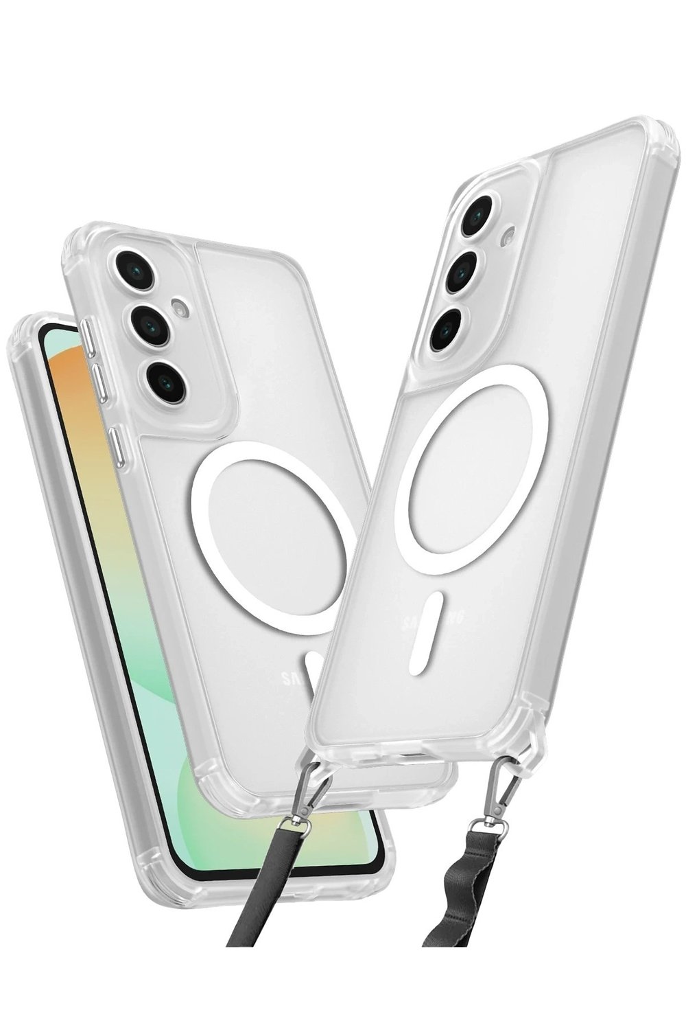 Mey İthalat®  Samsung Galaxy S25 Plus Kılıf Enka Magsafe Silikon Kılıf - Şeffaf