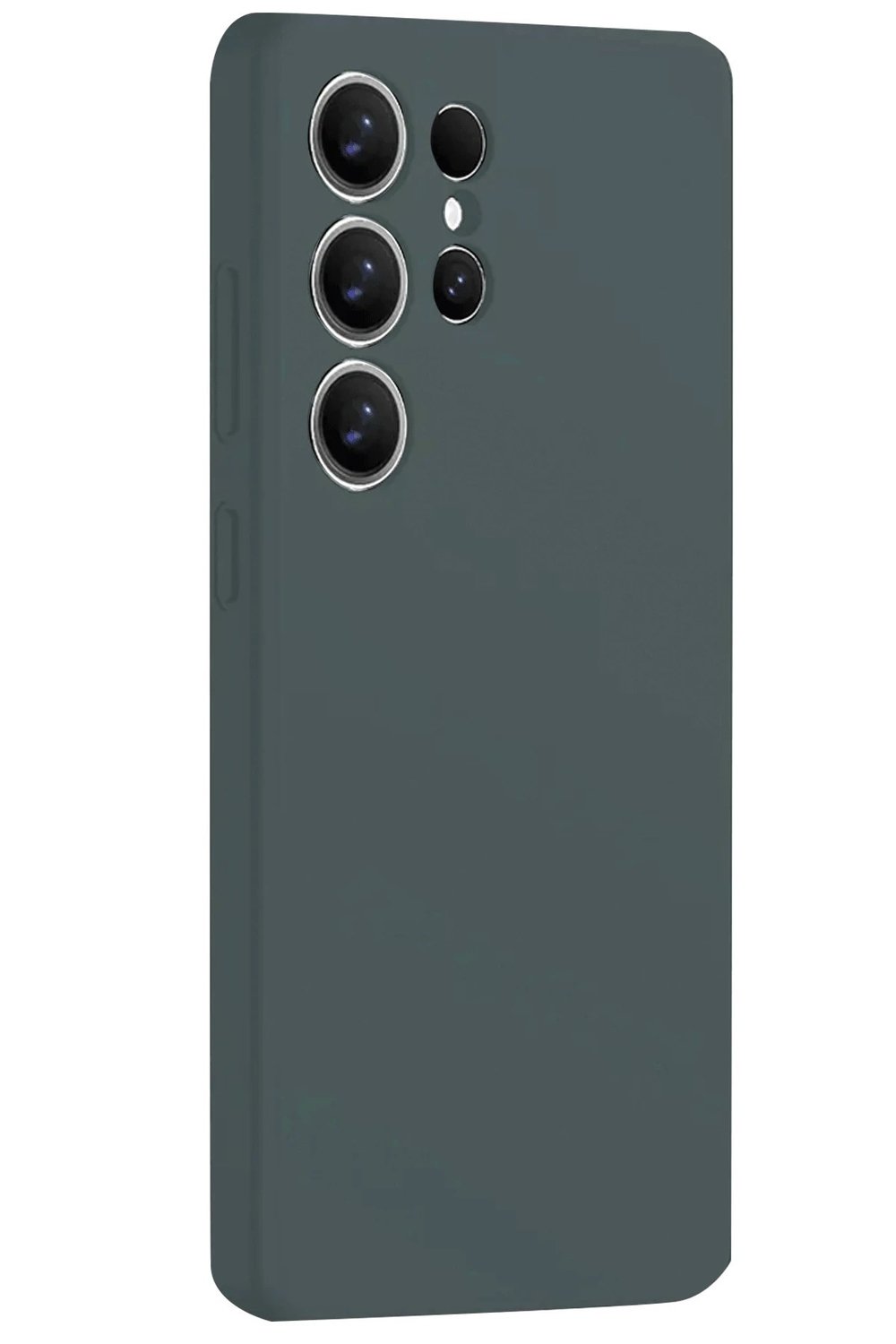 Mey İthalat®  Samsung Galaxy S25 Ultra Kılıf Nano içi Kadife Silikon - Koyu Yeşil