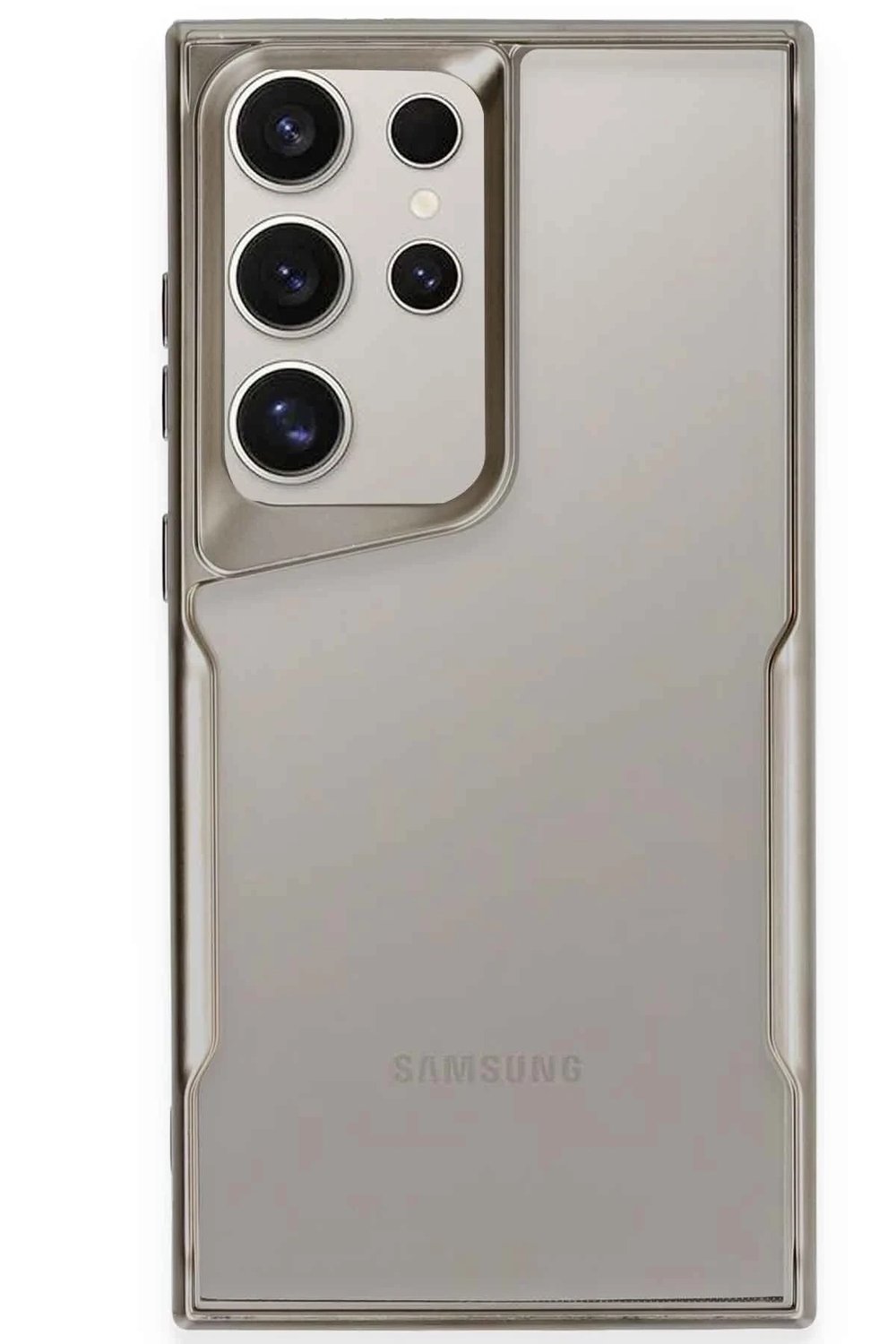Mey İthalat®  Samsung Galaxy S25 Ultra Kılıf Boyi Silikon Kapak - Titan Gri