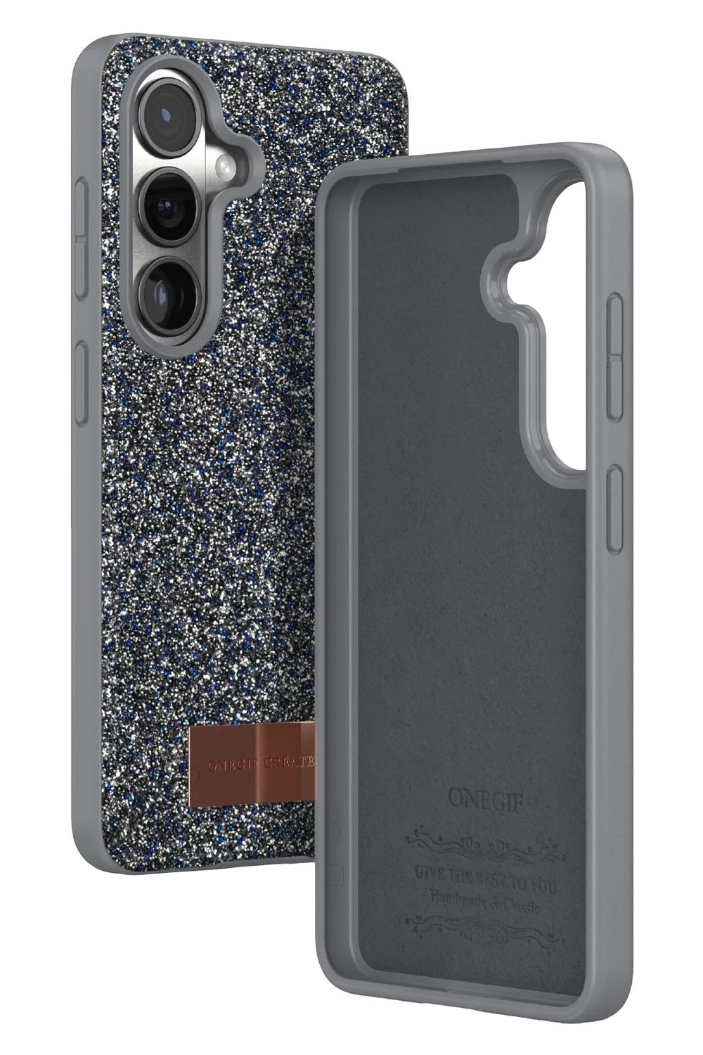Mey İthalat®  Samsung Galaxy S26 Bright Simli Kapak - Gümüş
