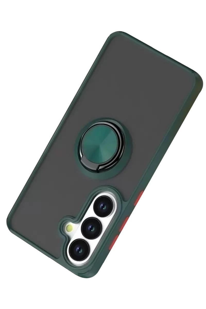 Mey İthalat®  Samsung Galaxy S26 Montreal Yüzüklü Silikon Kapak - Yeşil