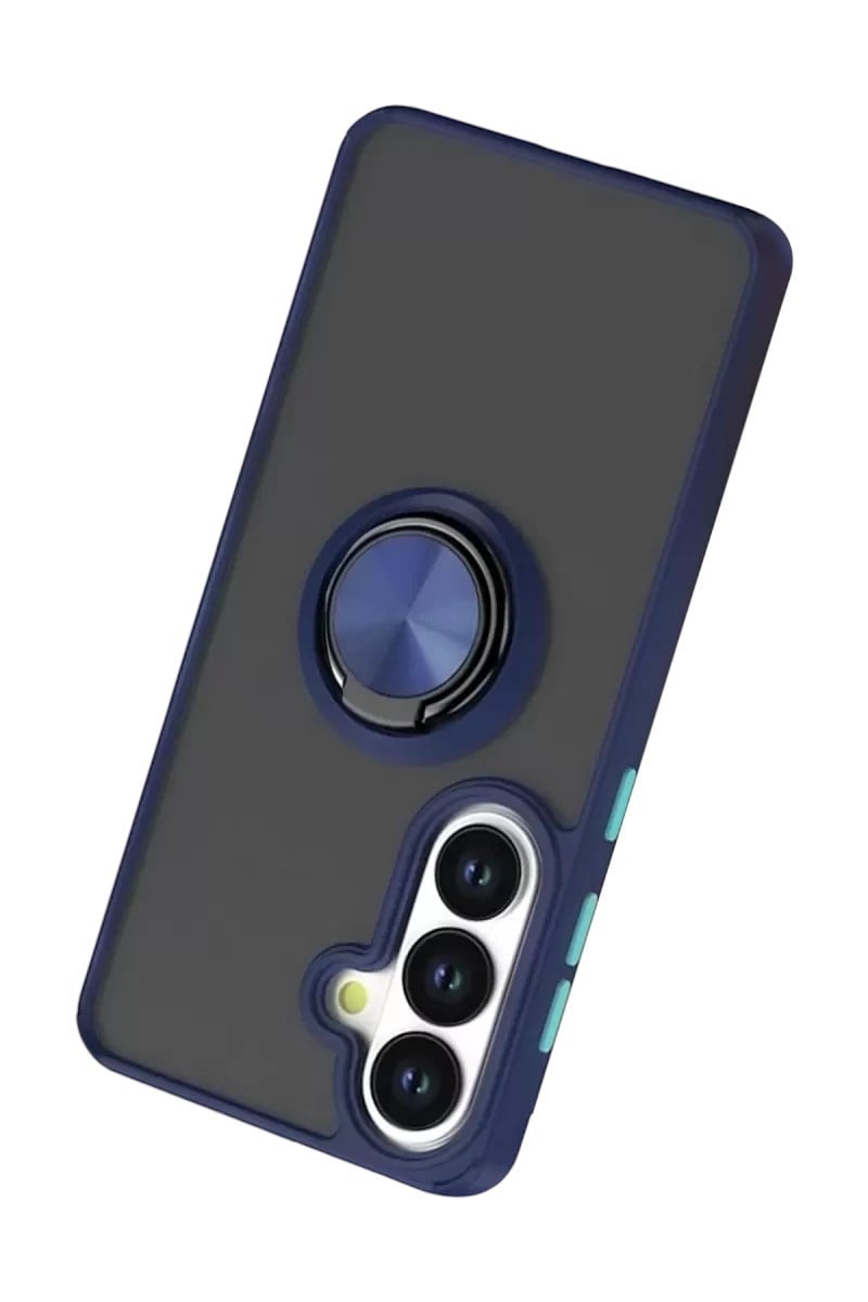 Mey İthalat®  Samsung Galaxy S26 Montreal Yüzüklü Silikon Kapak - Lacivert
