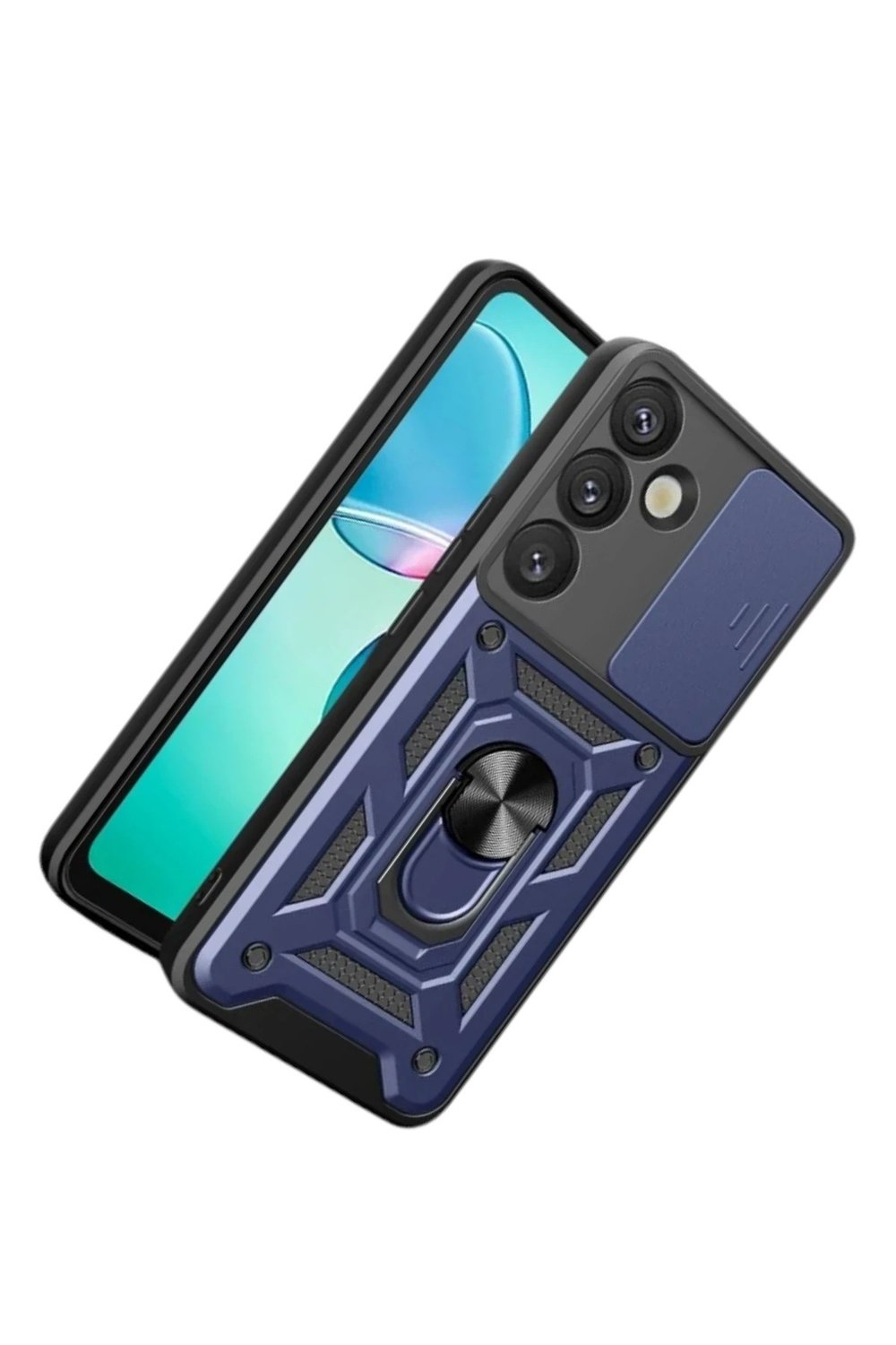 Mey İthalat®  Samsung Galaxy S26 Pars Lens Yüzüklü Silikon - Lacivert