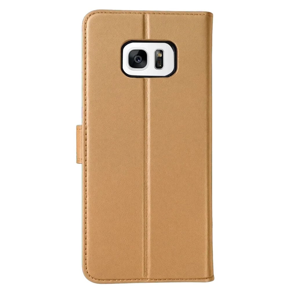 Mey İthalat®  Samsung Galaxy S7 Edge Trend S Plus Kapaklı Kılıf - Gold