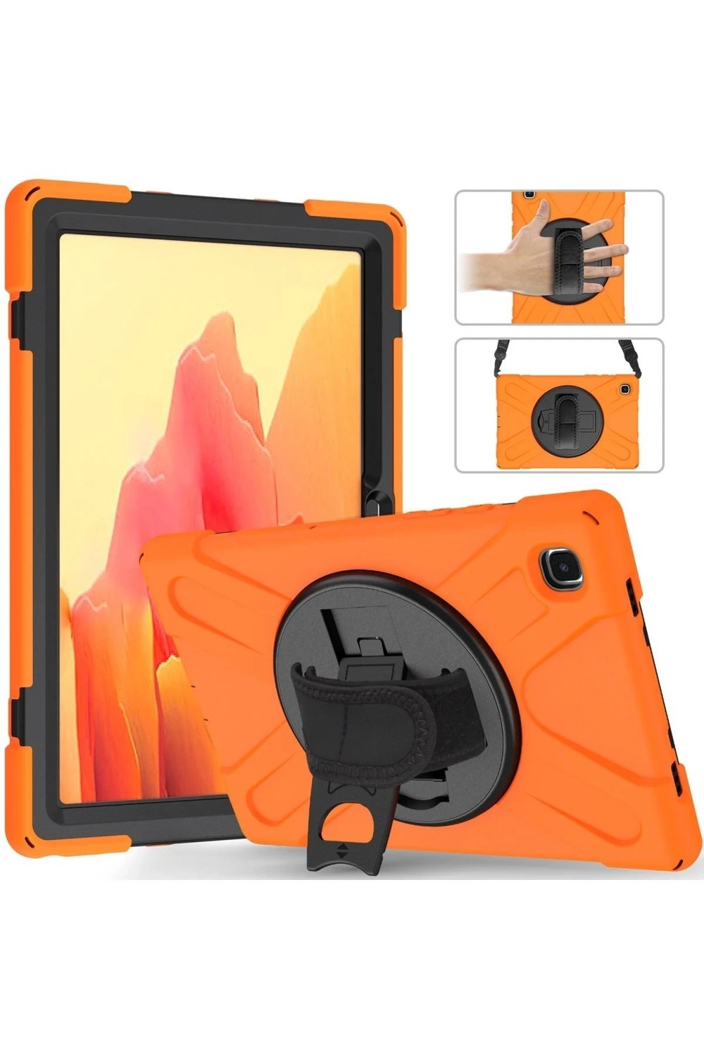 Mey İthalat®  Samsung Galaxy T220 Tab A7 Lite 8.7 Kılıf Amazing Tablet Kapak - Turuncu