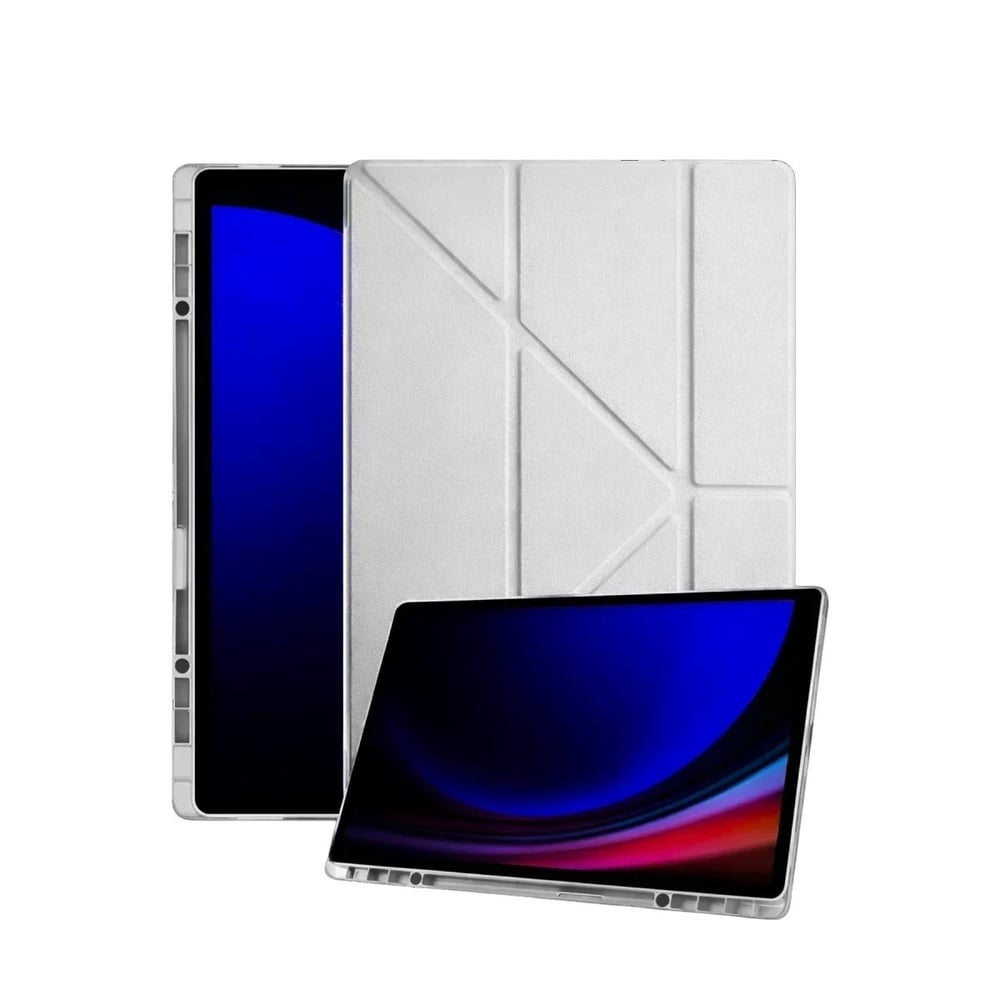 Mey İthalat®  Samsung Galaxy Tab A11 Kalemlikli Mars Tablet Kılıfı - Gri