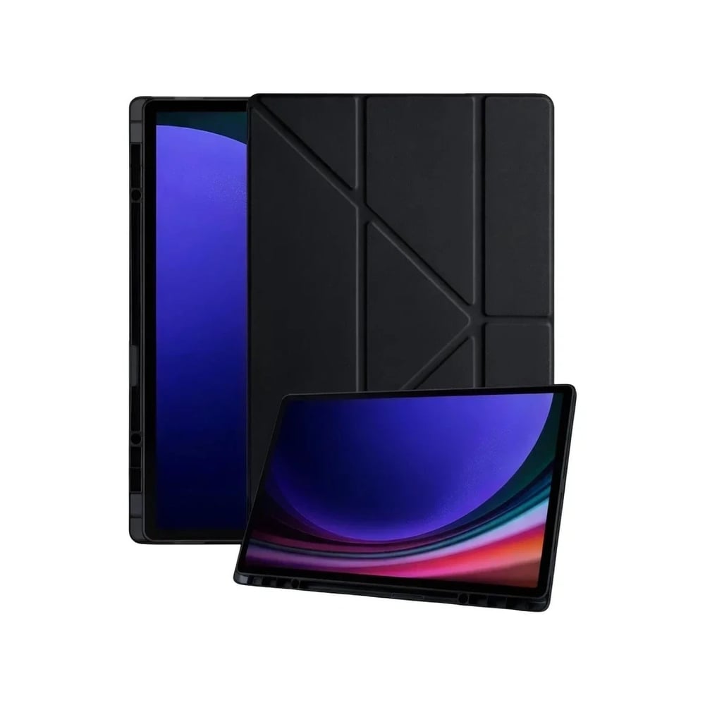 Mey İthalat®  Samsung Galaxy Tab A11 Plus Kalemlikli Mars Tablet Kılıfı - Siyah
