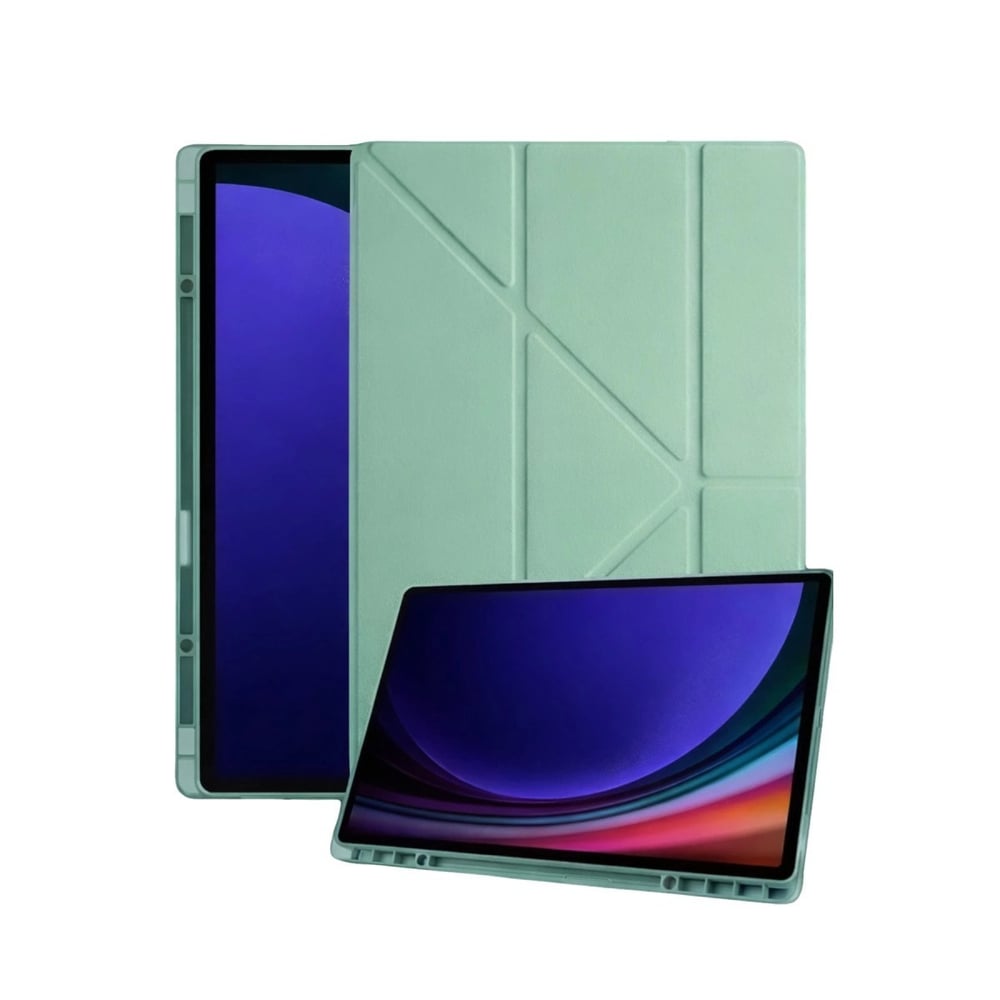 Mey İthalat®  Samsung Galaxy Tab A11 Plus Kalemlikli Mars Tablet Kılıfı - Açık Yeşil