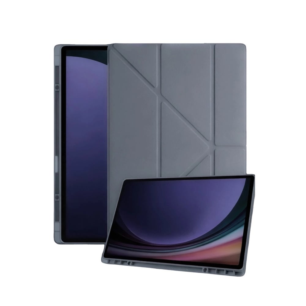 Mey İthalat®  Samsung Galaxy Tab A11 Plus Kalemlikli Mars Tablet Kılıfı - Koyu Gri