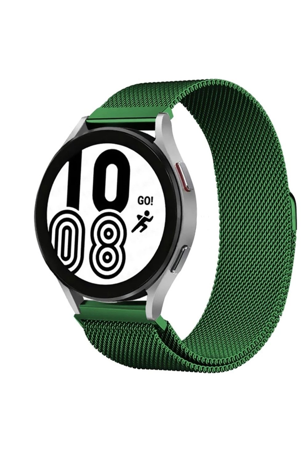 Mey İthalat®  Samsung Galaxy Watch 4 Metal Mıknatıslı Kordon - Haki Yeşil