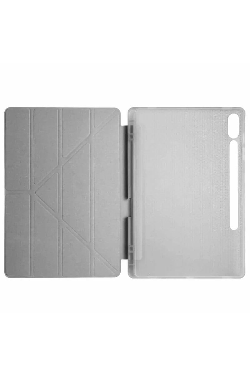Mey İthalat®  Samsung Galaxy X510 Tab S9 FE 11 Kılıf Kalemlikli Mars Tablet Kılıfı - Koyu Gri