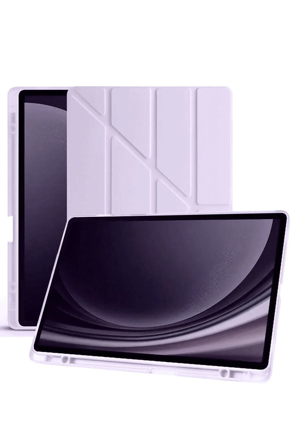 Mey İthalat®  Samsung Galaxy X610 Tab S9 FE Plus 12.4 Kılıf Kalemlikli Mars Tablet Kılıfı - Lila