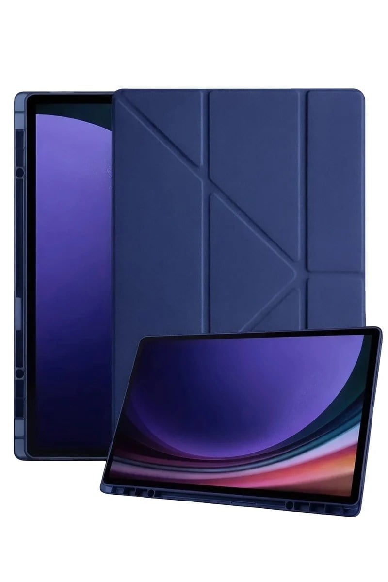 Mey İthalat®  Samsung Galaxy X730 Tab S11 Kalemlikli Mars Tablet Kılıfı - Lacivert