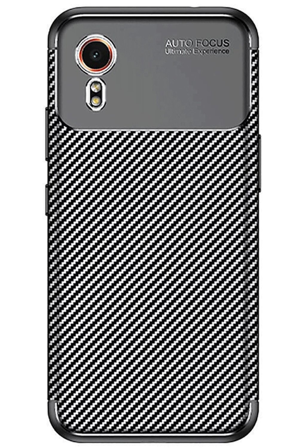 Mey İthalat®  Samsung Galaxy XCover 7 Kılıf Auto Focus Karbon Kapak - Siyah