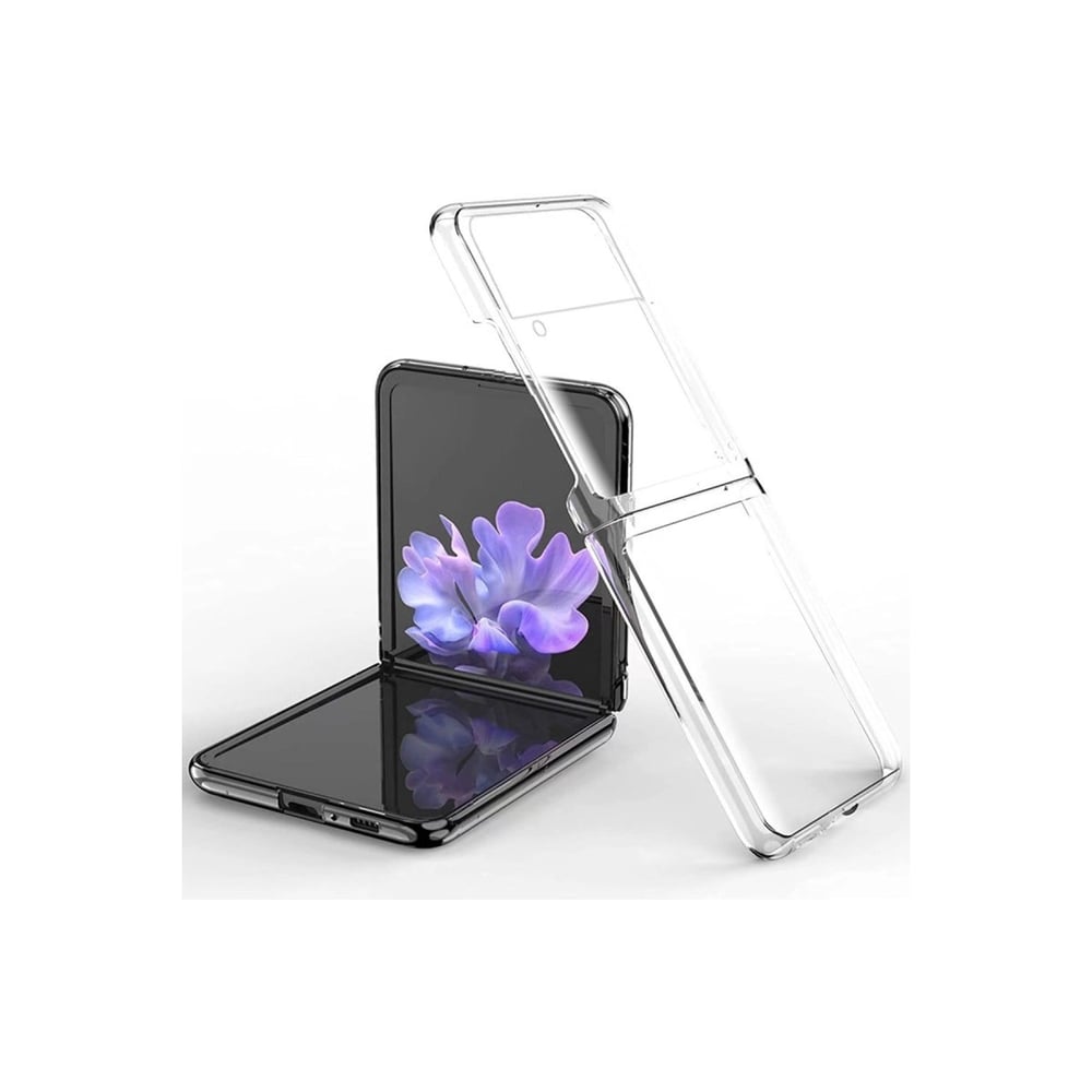 Mey İthalat®  Samsung Galaxy Z Flip 3 Kılıf Fold TPU Silikon - Şeffaf
