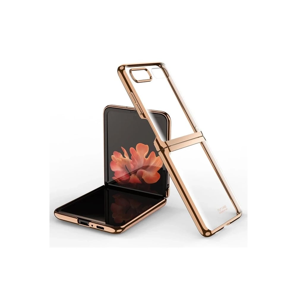 Mey İthalat®  Samsung Galaxy Z Flip 4 Kılıf Fold Element Kapak - Gold