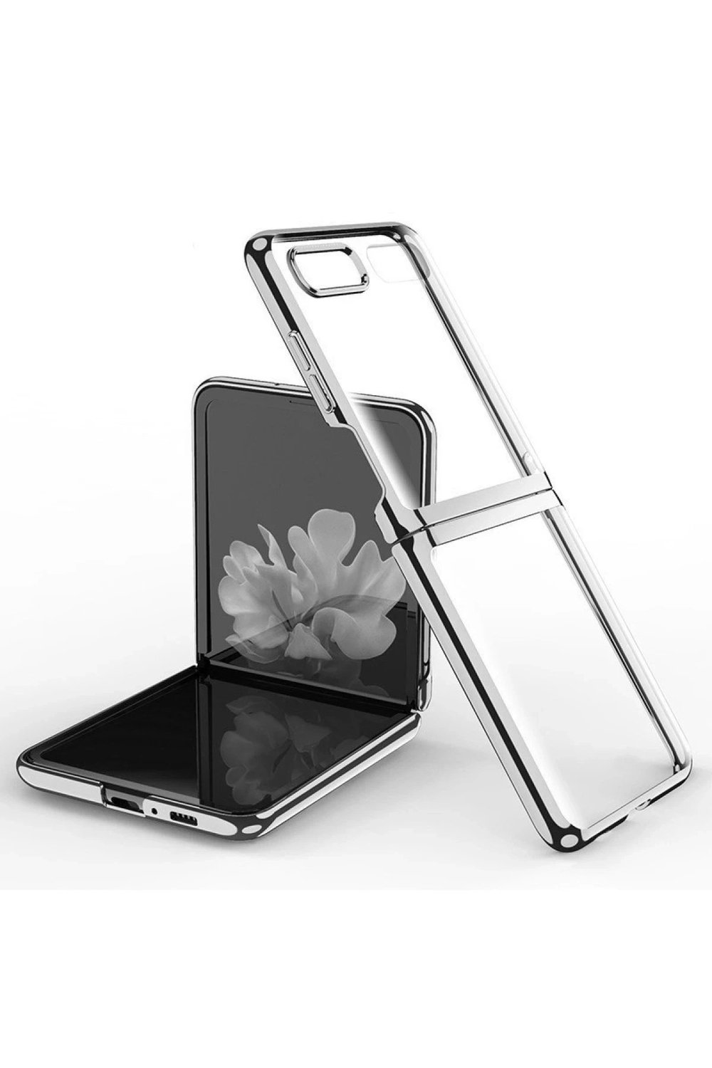 Mey İthalat®  Samsung Galaxy Z Flip 4 Kılıf Fold Element Kapak - Gümüş