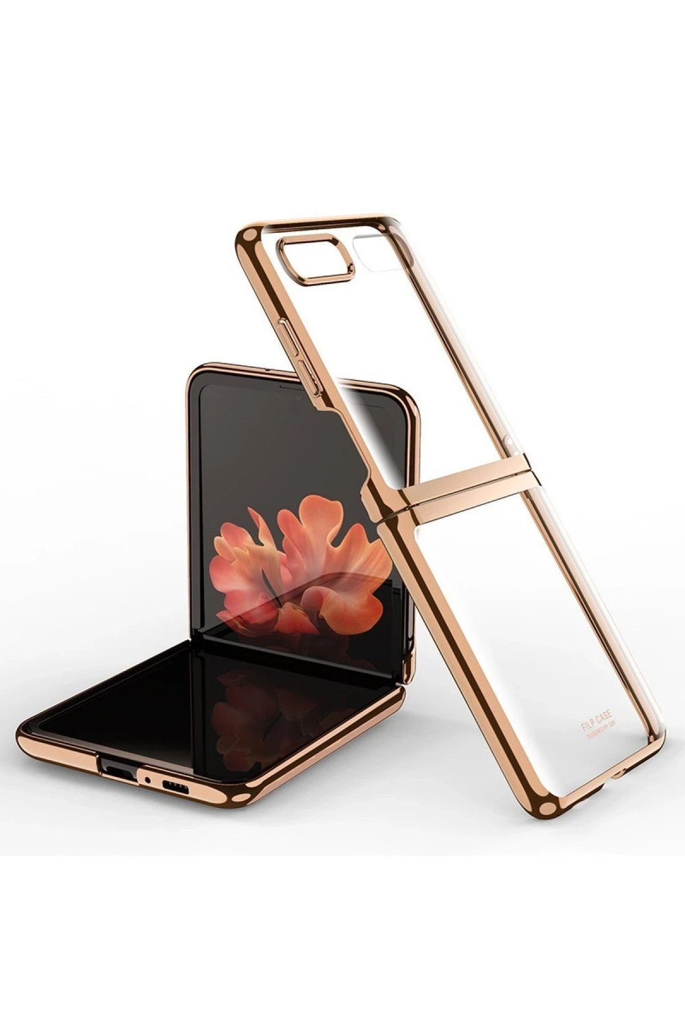Mey İthalat®  Samsung Galaxy Z Flip 4 Kılıf Fold Element Kapak - Gold