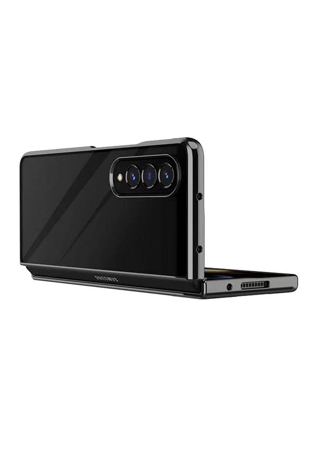 Mey İthalat®  Samsung Galaxy Z Fold 4 Kılıf Fold Element Kapak - Siyah