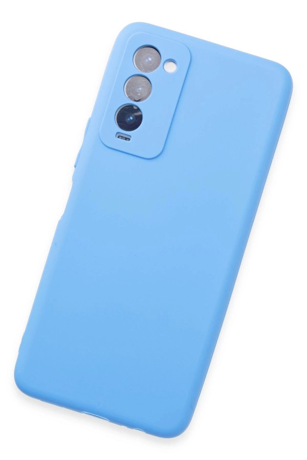 Mey İthalat®  Tecno Camon 18 Kılıf First Silikon - Mavi