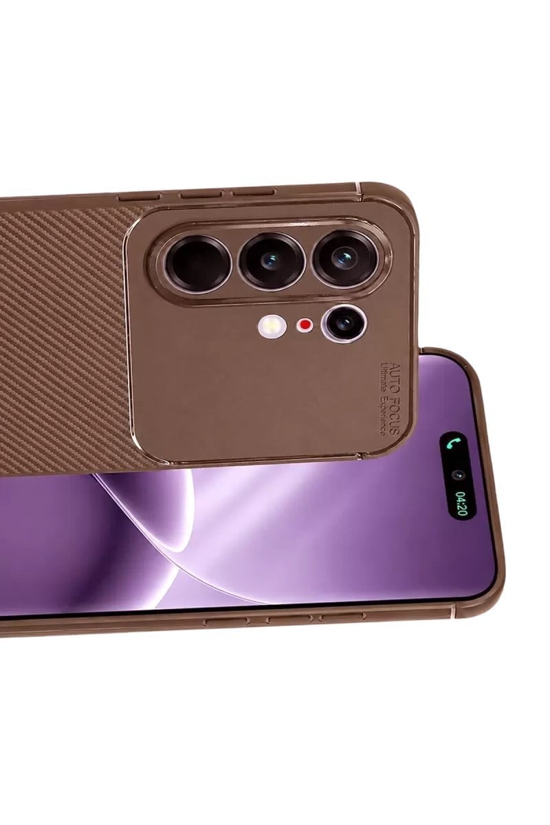 Mey İthalat®  Tecno Camon 50 Pro 5G Auto Focus Karbon Kapak - Kahverengi