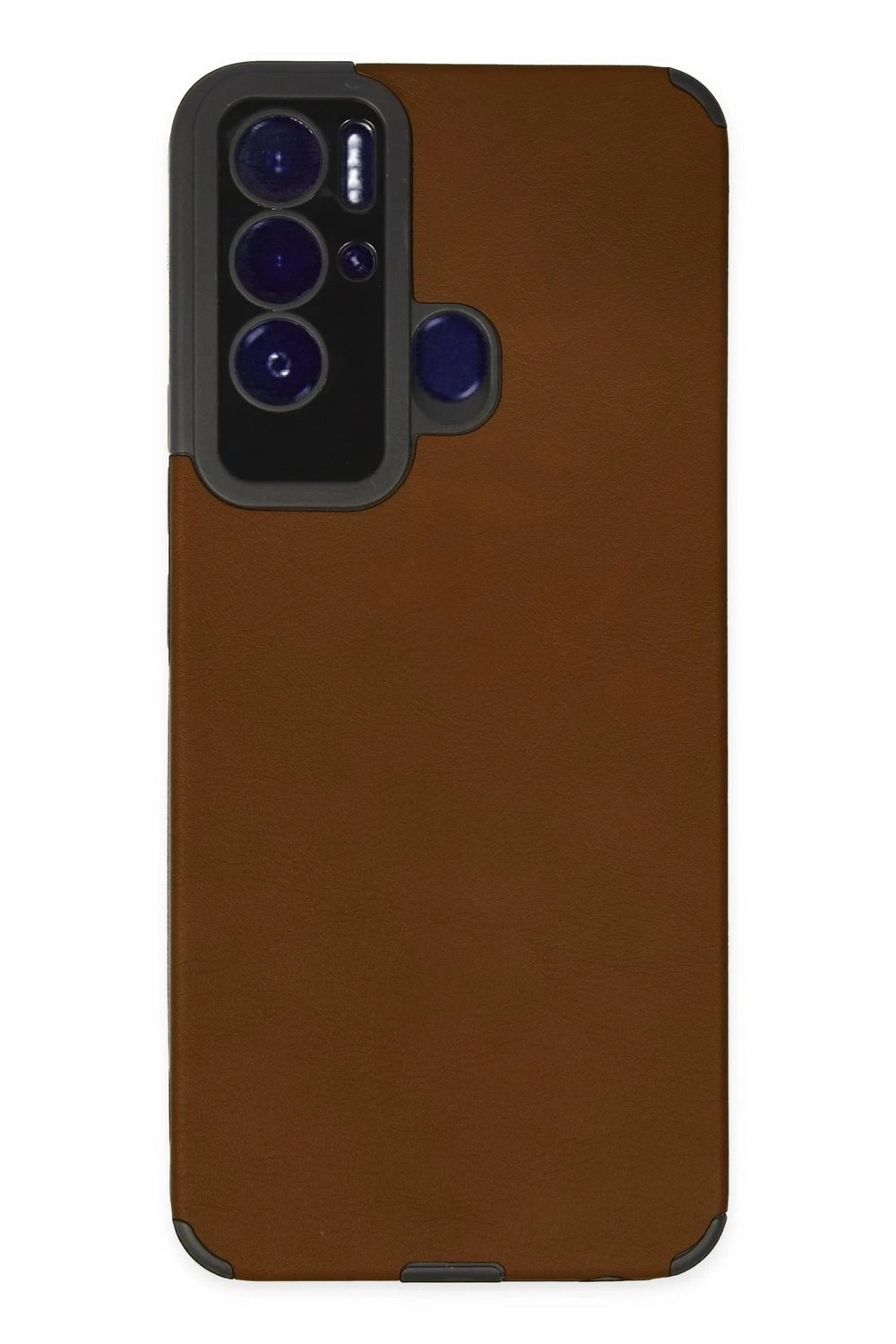 Mey İthalat®  Tecno Pova Neo Kılıf Loop Deri Silikon - Kahverengi