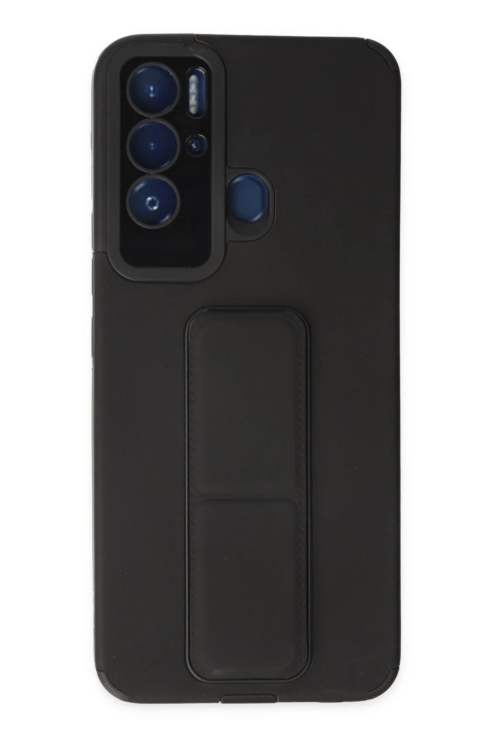 Mey İthalat®  Tecno Pova Neo Kılıf Mega Standlı Silikon - Siyah