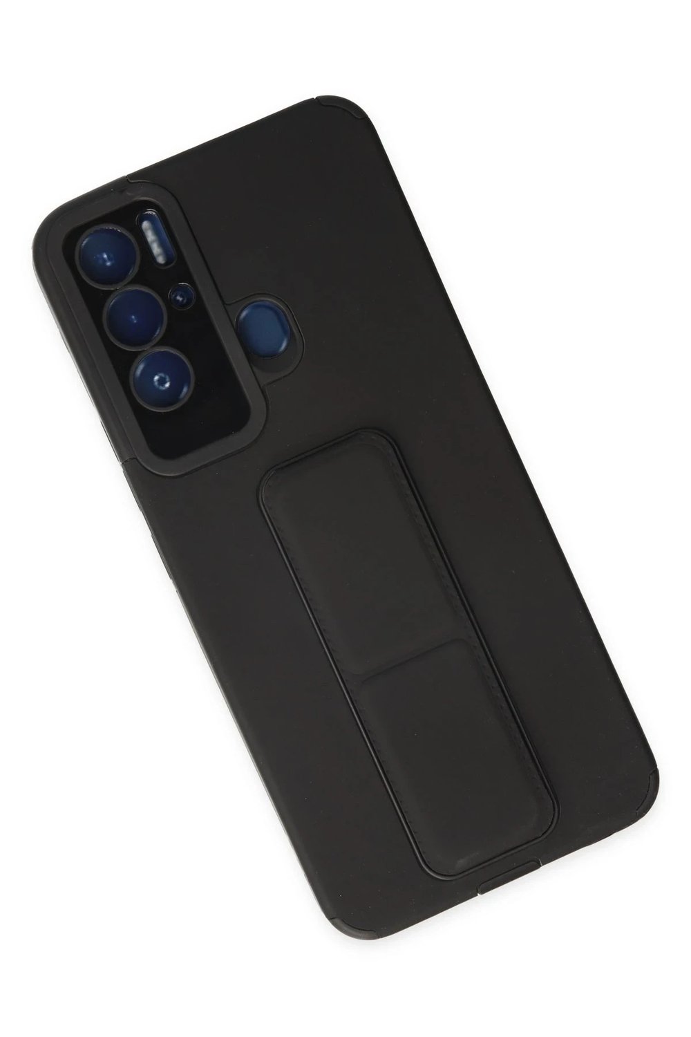 Mey İthalat®  Tecno Pova Neo Kılıf Mega Standlı Silikon - Siyah