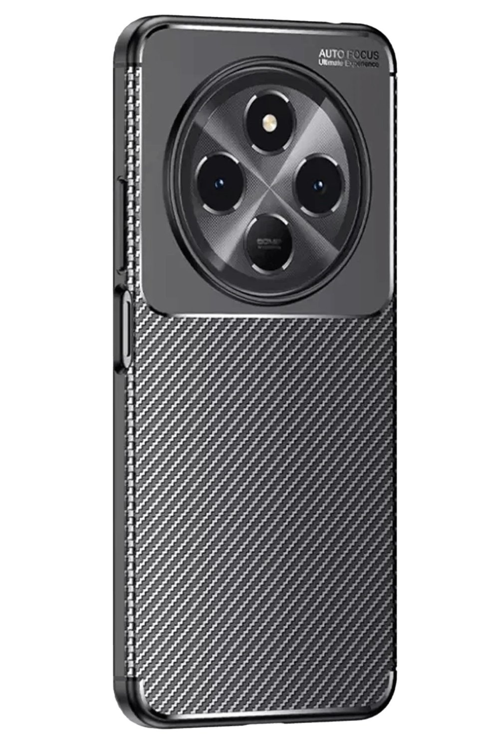 Mey İthalat®  Tecno Spark 30C Kılıf Auto Focus Karbon Kapak - Siyah