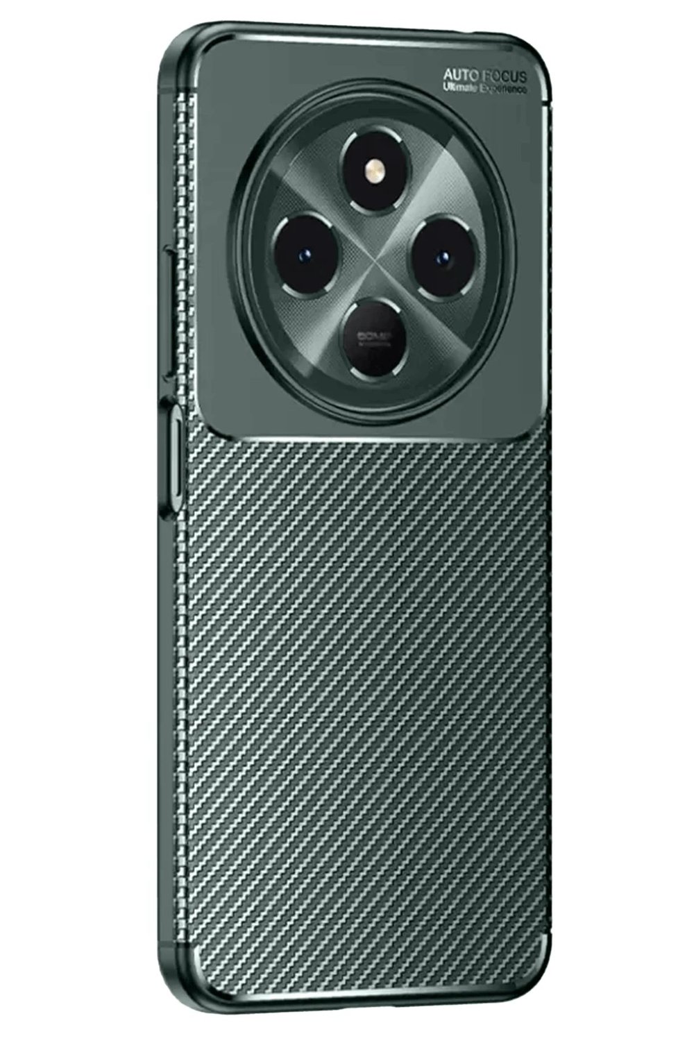 Mey İthalat®  Tecno Spark 30C Kılıf Auto Focus Karbon Kapak - Koyu Yeşil