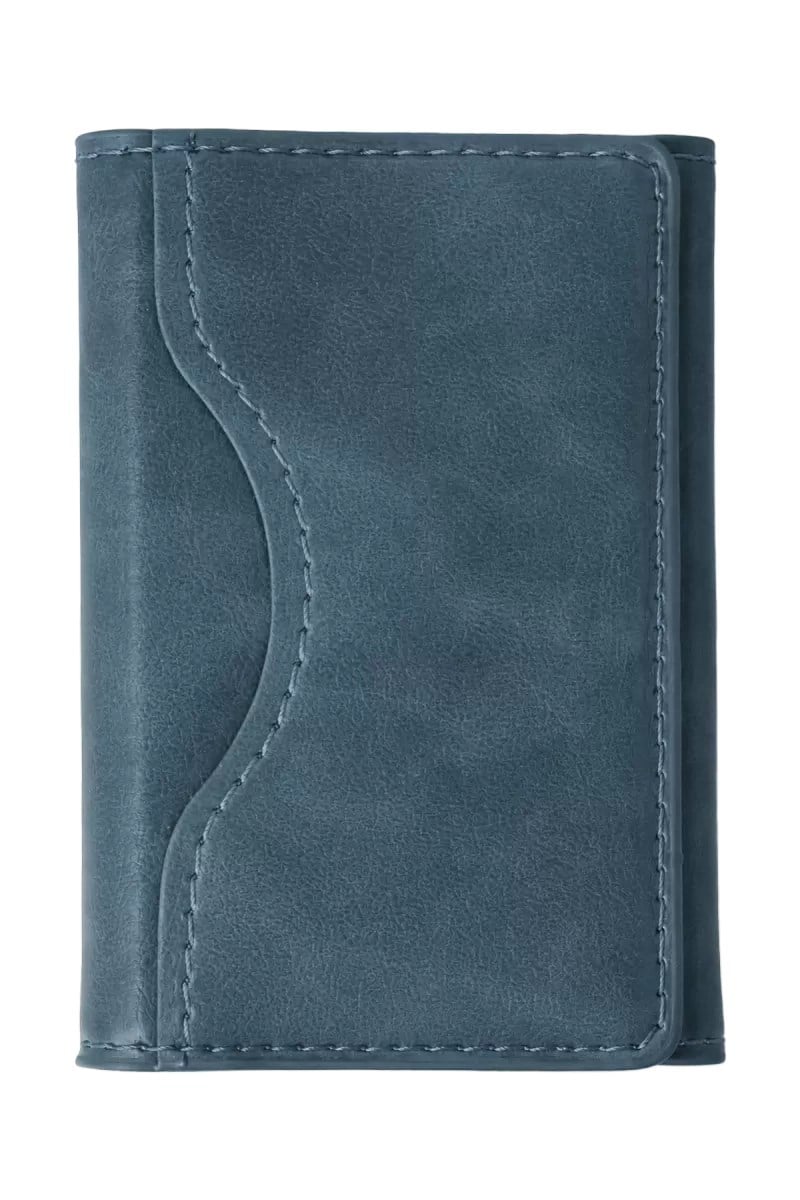Mey İthalat®  Tema Magsafe Deri Kartlık - Açık Mavi