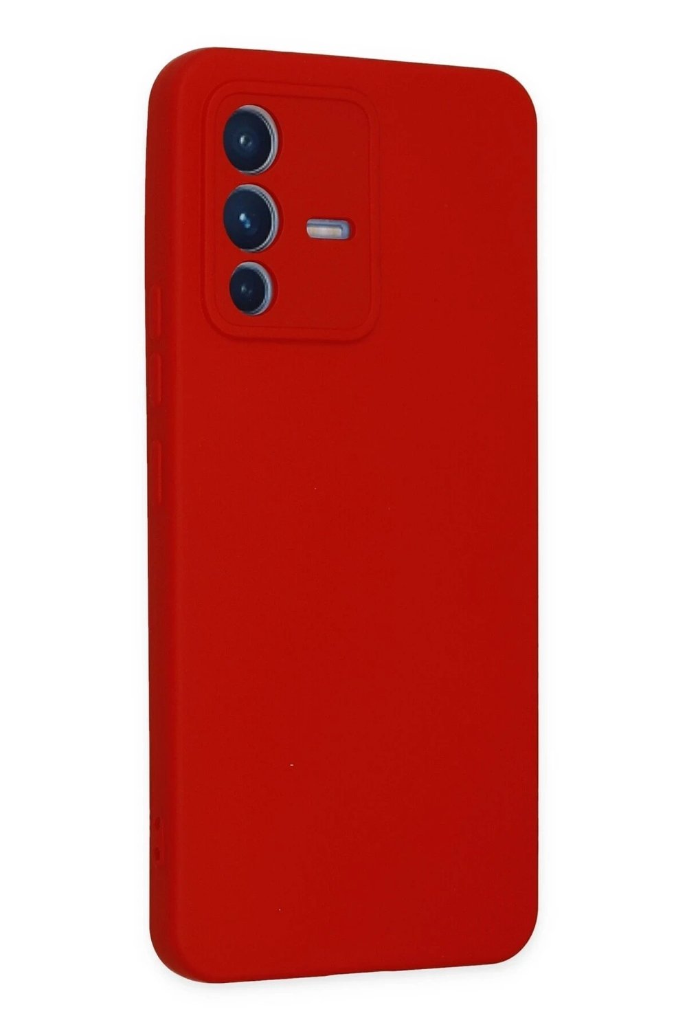 Mey İthalat®  Vivo V23 5G Kılıf Nano içi Kadife Silikon - Kırmızı