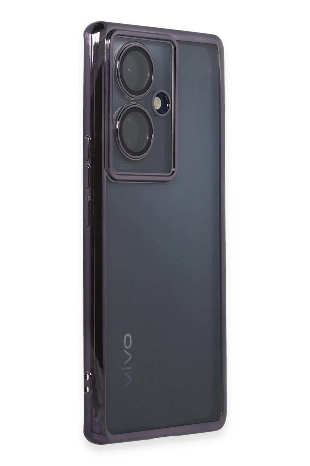 Mey İthalat®  Vivo V29 Lite Kılıf  Lensli Silikon - Mor