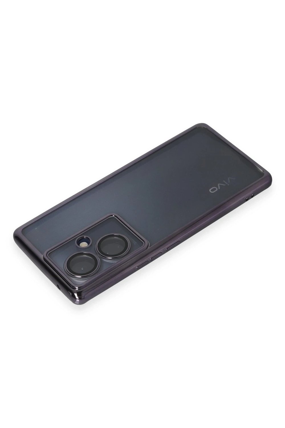 Mey İthalat®  Vivo V29 Lite Kılıf  Lensli Silikon - Mor
