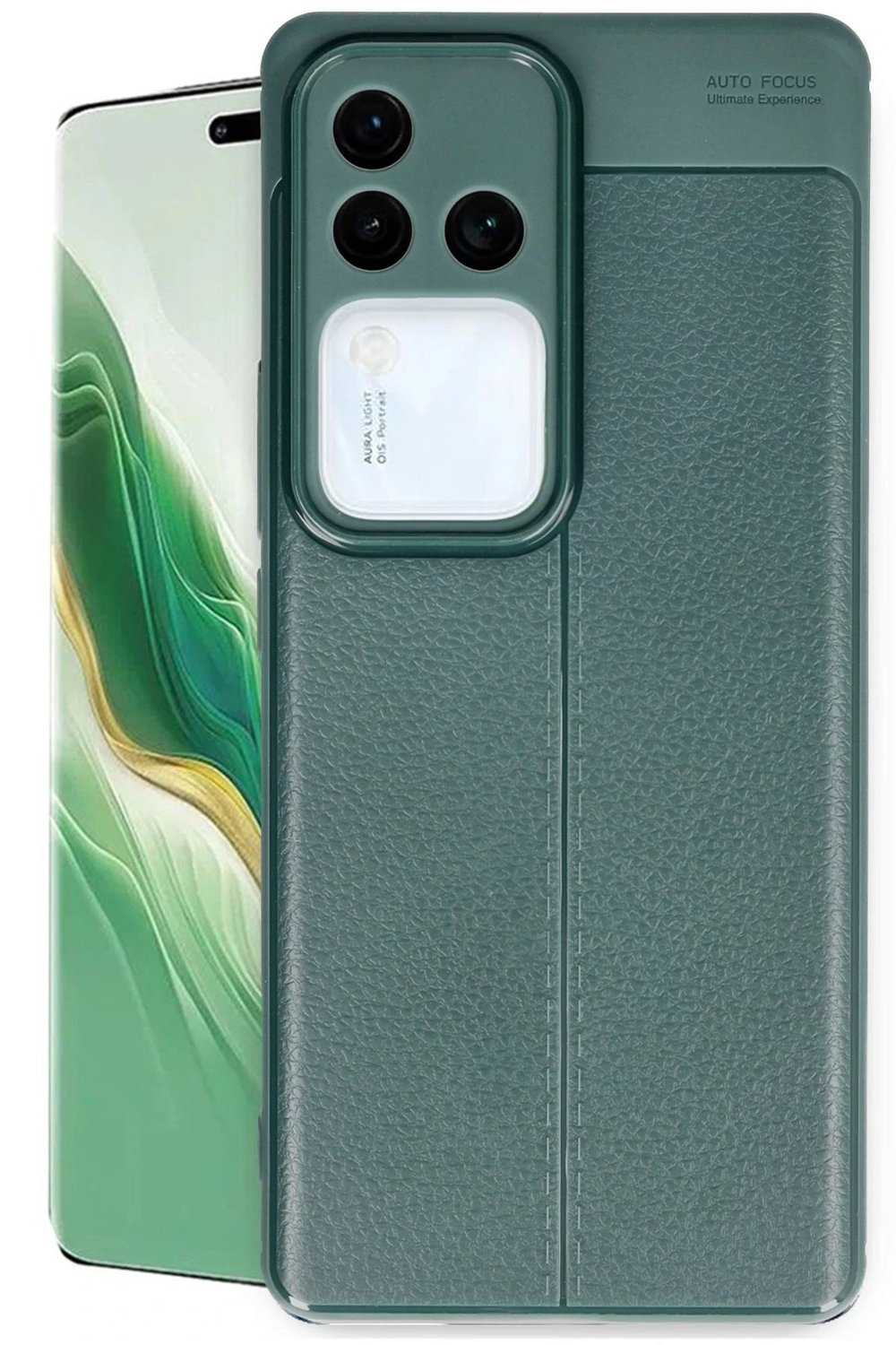 Mey İthalat®  Vivo V30 5G Kılıf Auto Focus Kapak - Koyu Yeşil