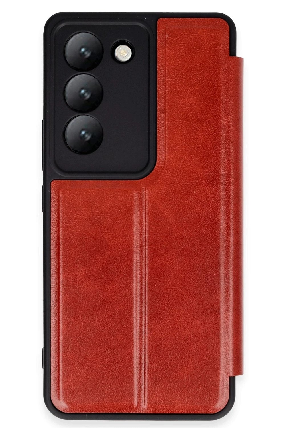 Mey İthalat®  Vivo V30 Lite 4G Kılıf Flip Cover - Kırmızı