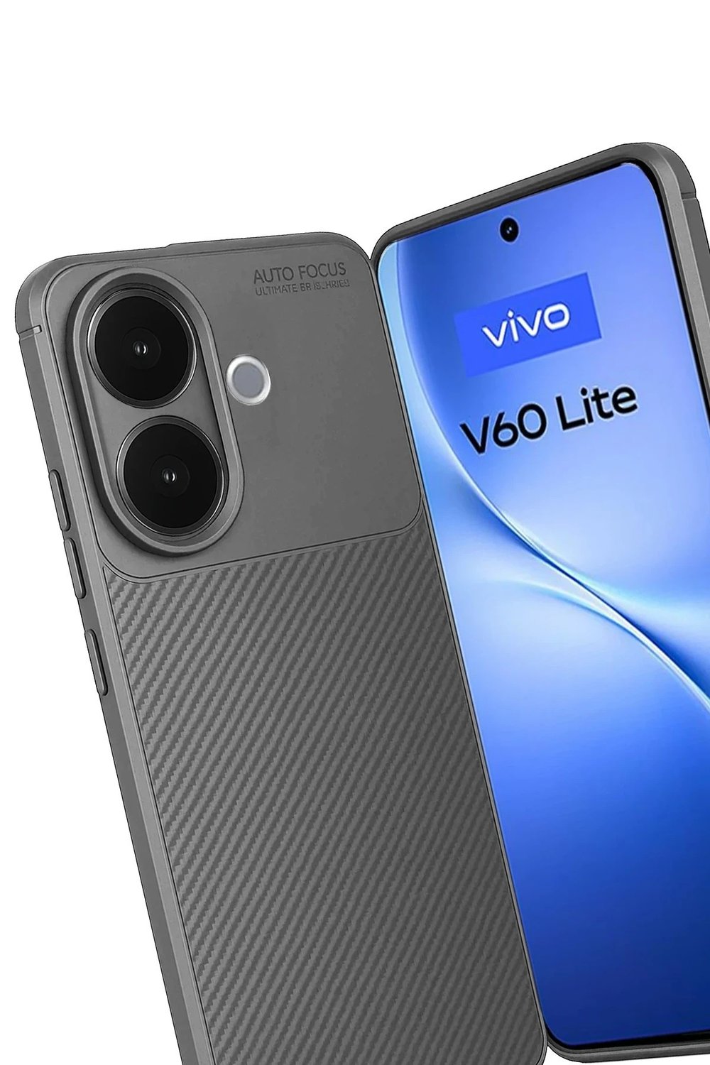 Mey İthalat®  Vivo V60 Lite Auto Focus Karbon Kapak - Gri