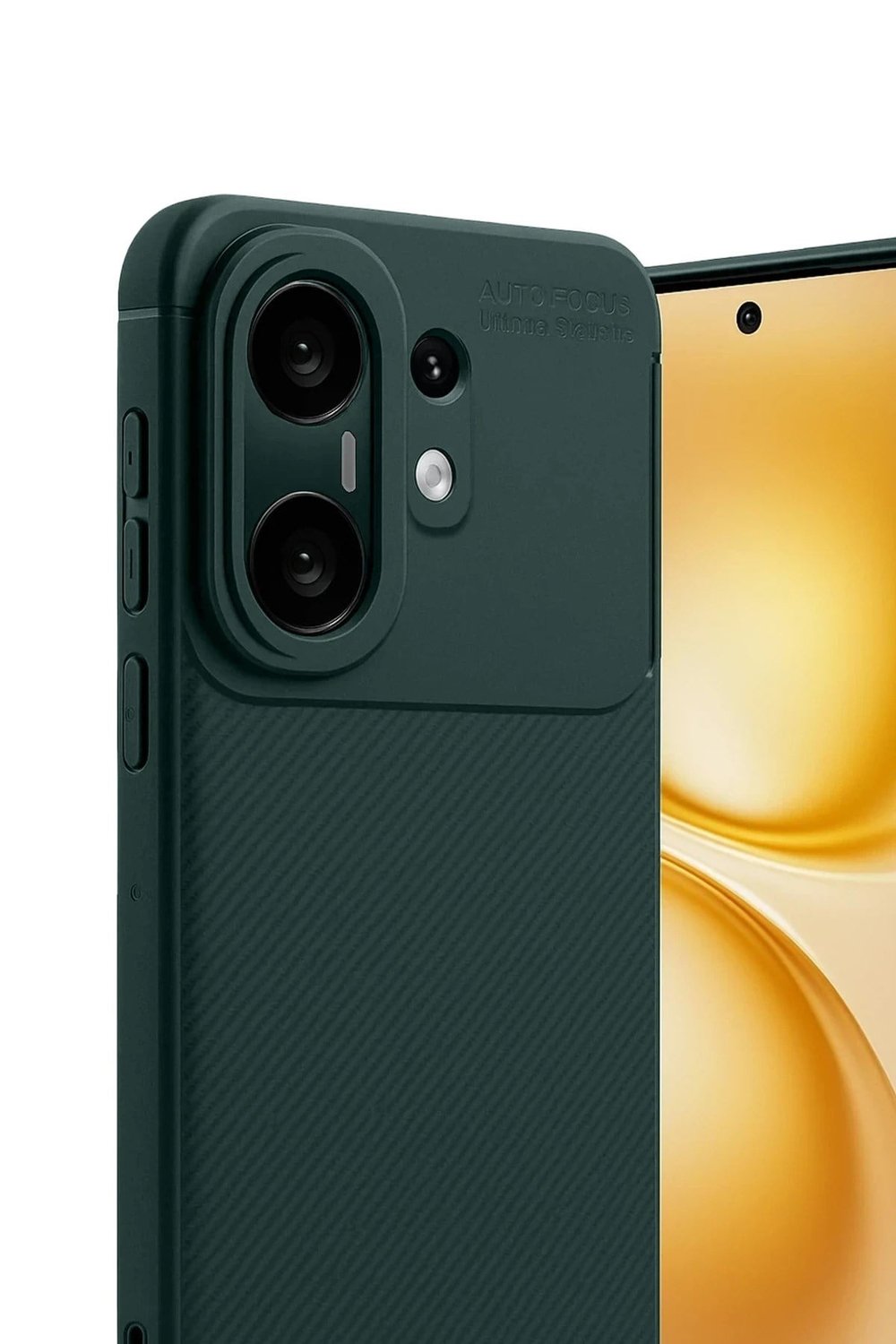 Mey İthalat®  Vivo X200 FE Auto Focus Karbon Kapak - Koyu Yeşil