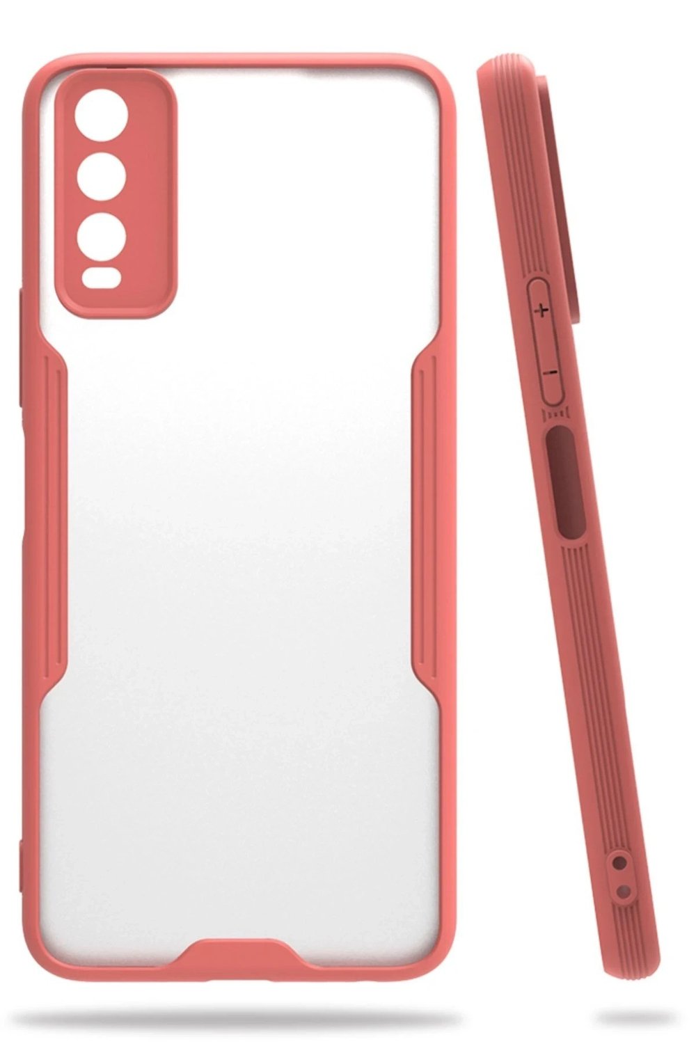Mey İthalat®  Vivo Y11S Kılıf Platin Silikon - Pembe